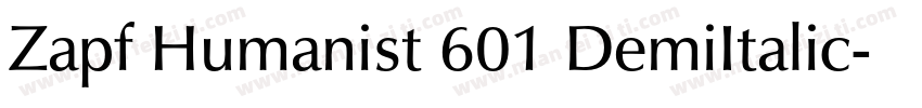 Zapf Humanist 601 DemiItalic字体转换